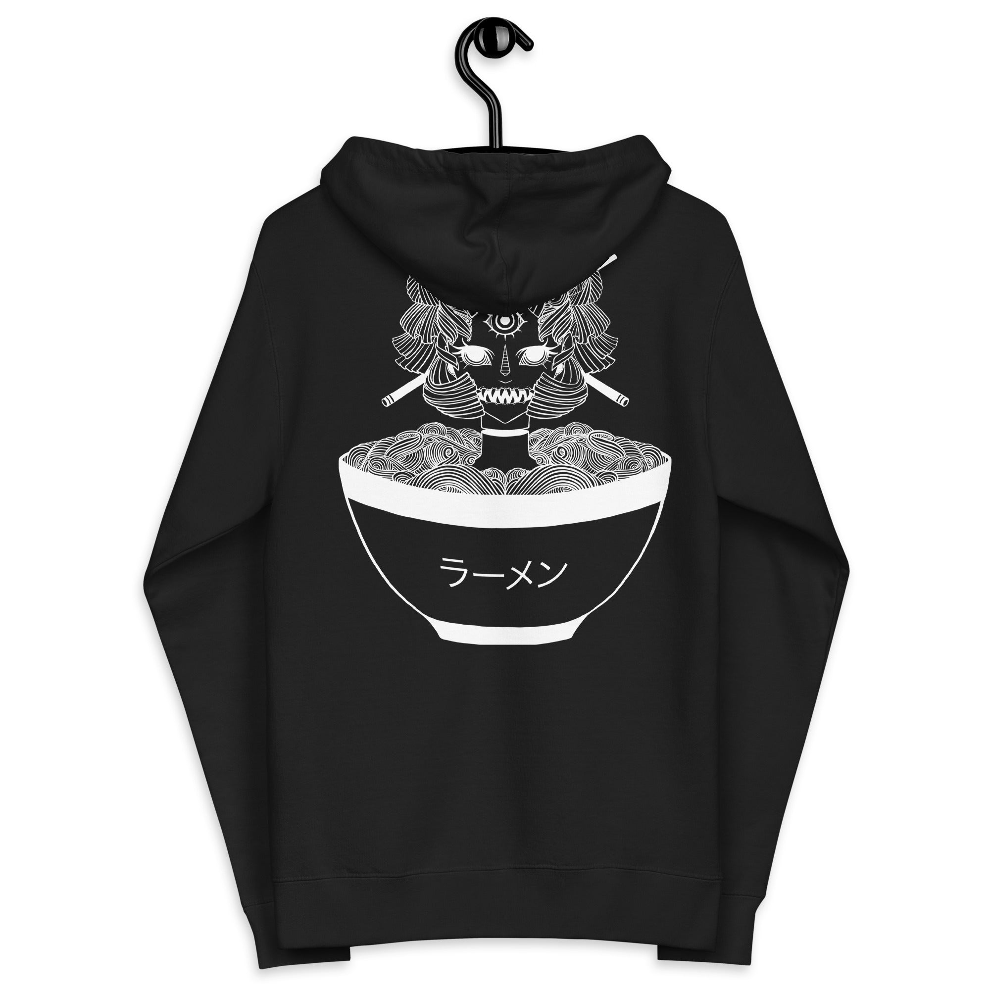 Monster Girl Ramen, Unisex Fleece Zip-Up Hoodie