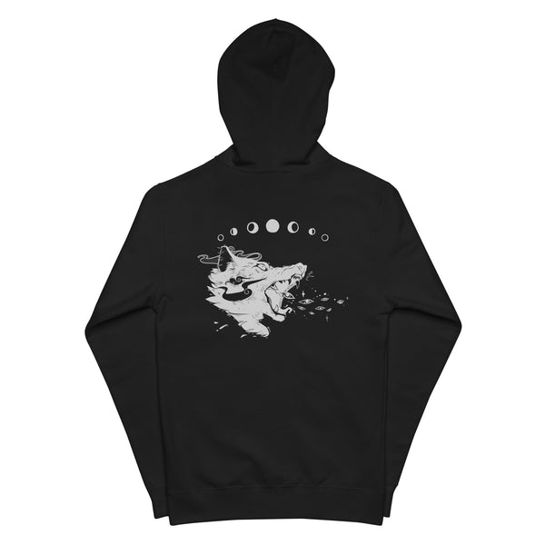 Wolf, Unisex Fleece Zip-Up Hoodie