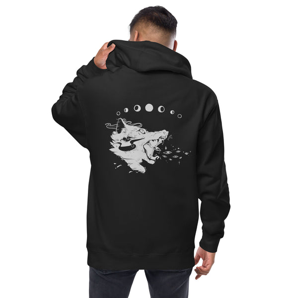 Wolf, Unisex Fleece Zip-Up Hoodie