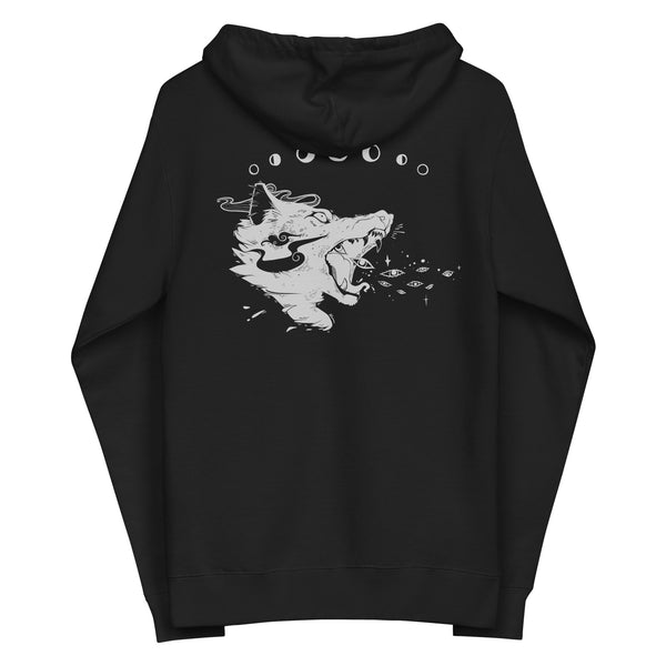 Wolf, Unisex Fleece Zip-Up Hoodie