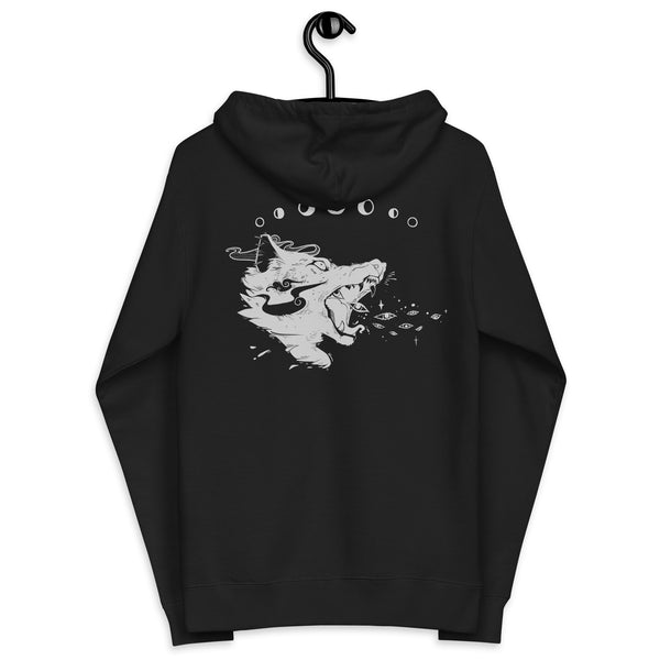 Wolf, Unisex Fleece Zip-Up Hoodie