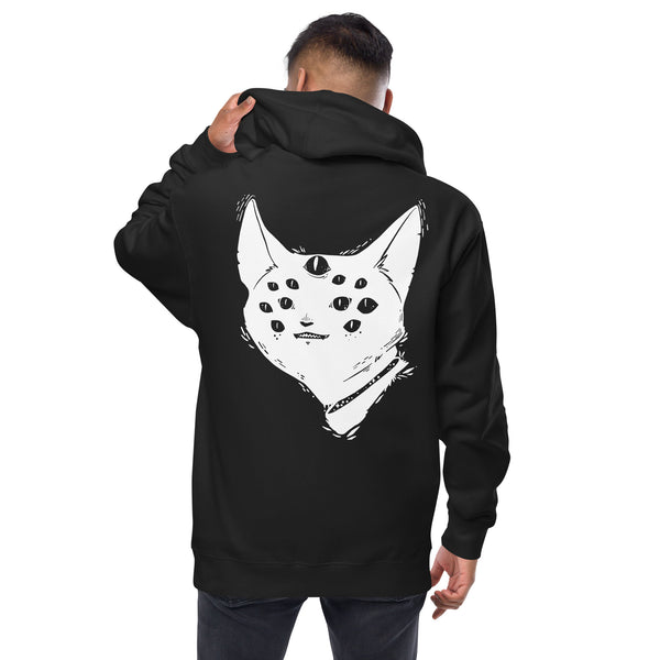 Spider Cat, Unisex Fleece Zip-Up Hoodie