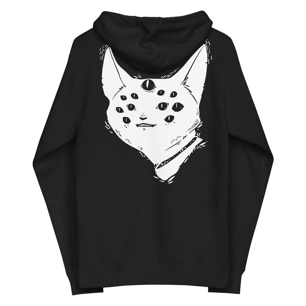 Spider Cat, Unisex Fleece Zip-Up Hoodie