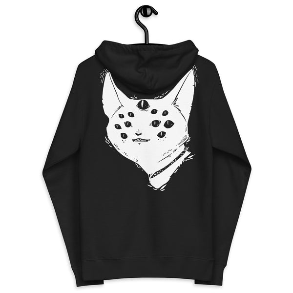 Spider Cat, Unisex Fleece Zip-Up Hoodie