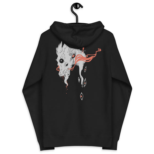 Wolf And Eyes, Unisex Fleece Zip-Up Hoodie