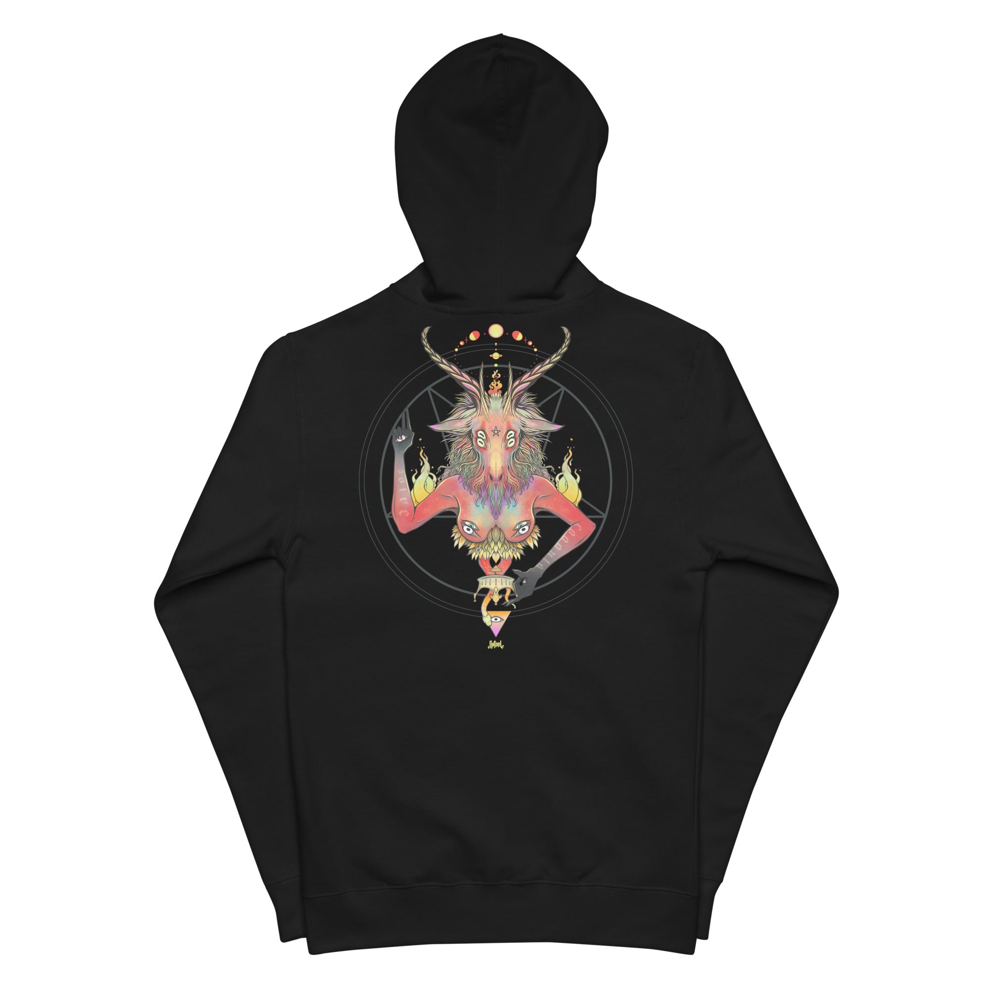 Baphomet, Unisex Fleece Zip-Up Hoodie