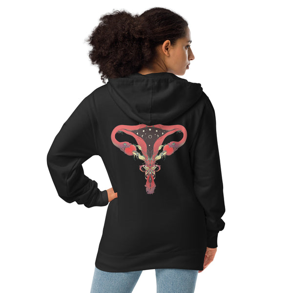 Lilith, Unisex Fleece Zip-Up Hoodie