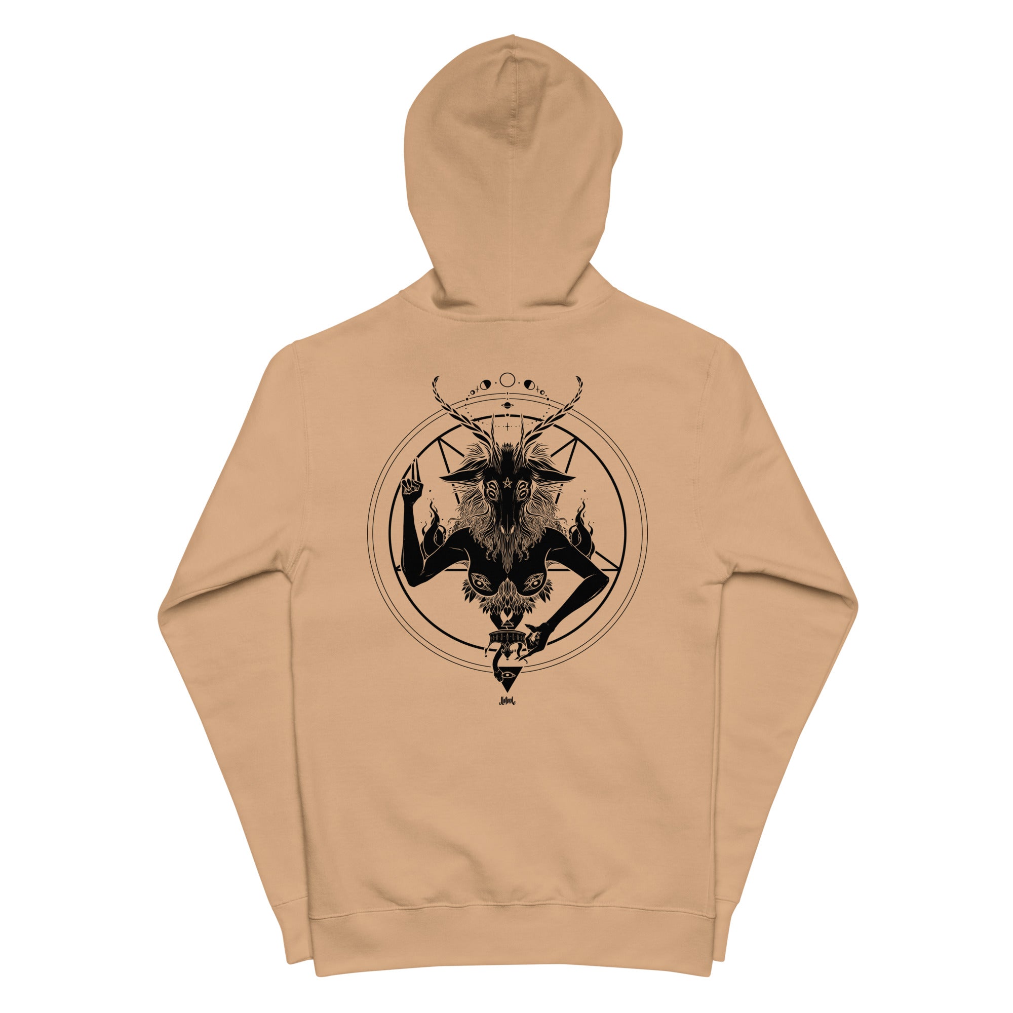 Baphomet, Unisex Fleece Zip-Up Hoodie