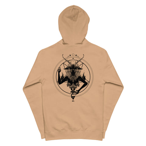 Baphomet, Unisex Fleece Zip-Up Hoodie