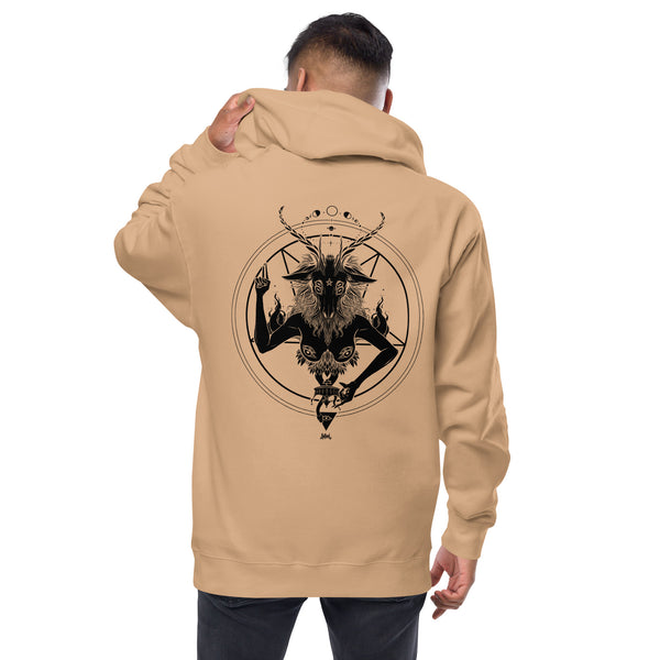 Baphomet, Unisex Fleece Zip-Up Hoodie