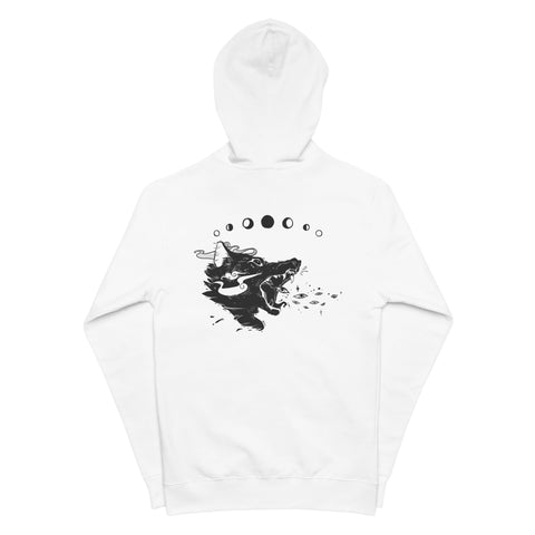 Wolf, Unisex Fleece Zip-Up Hoodie