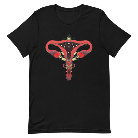 Snake Uterus Lilith, Unisex T-Shirt, Black