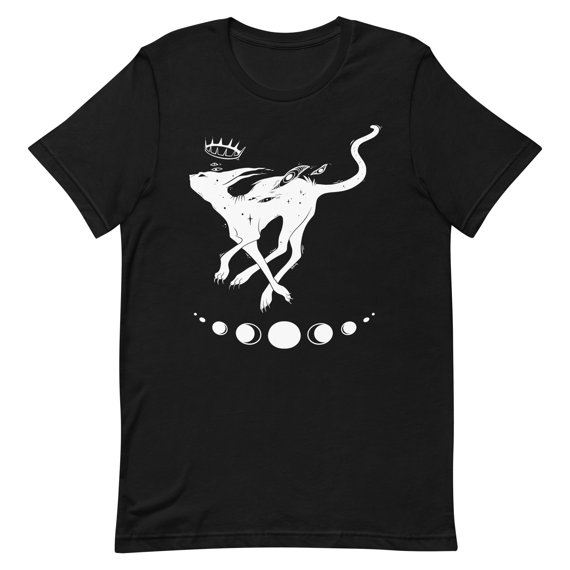 White Running Cat, Unisex T-Shirt
