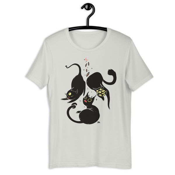 Three Spooky Cats, Unisex T-Shirt