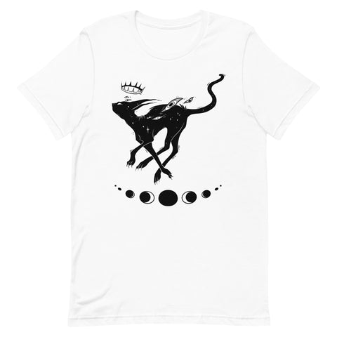 Black Running Cat, Unisex T-Shirt