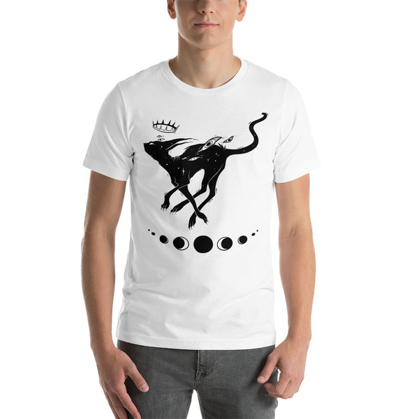 Black Running Cat, Unisex T-Shirt