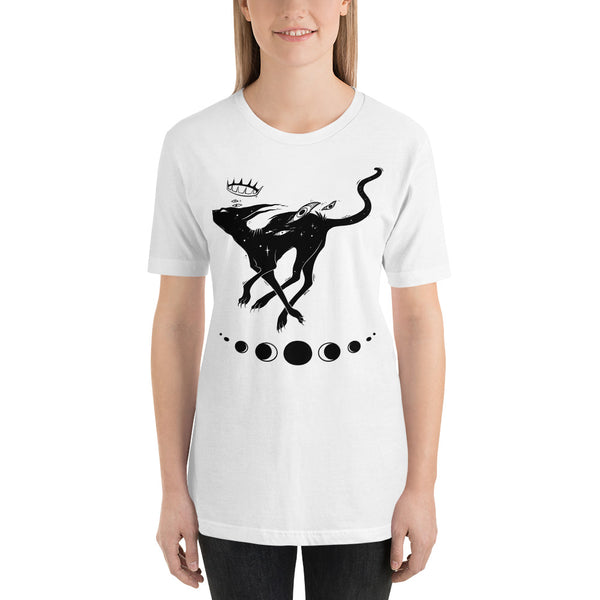 Black Running Cat, Unisex T-Shirt