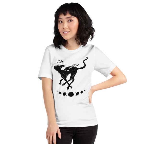 Black Running Cat, Unisex T-Shirt