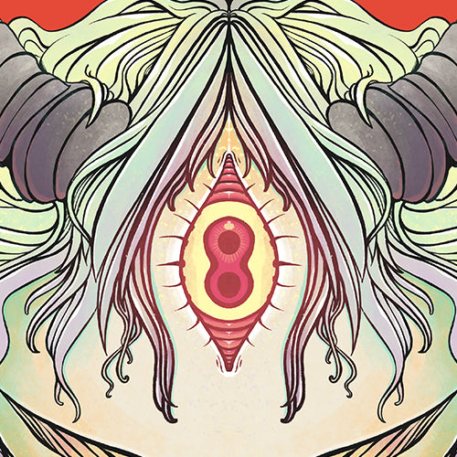 Artistic depiction of a third eye witch with intricate details, featured in a matte art print poster.