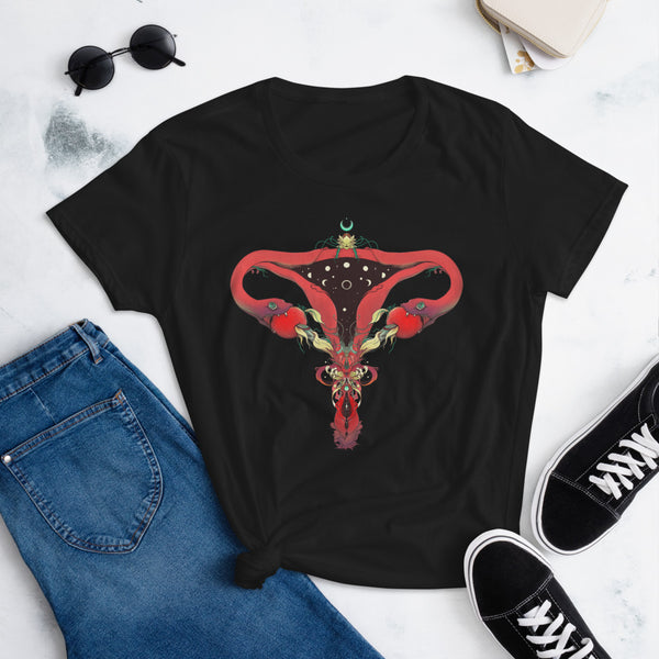 Lilith, Ladies T-Shirt, Black Or White