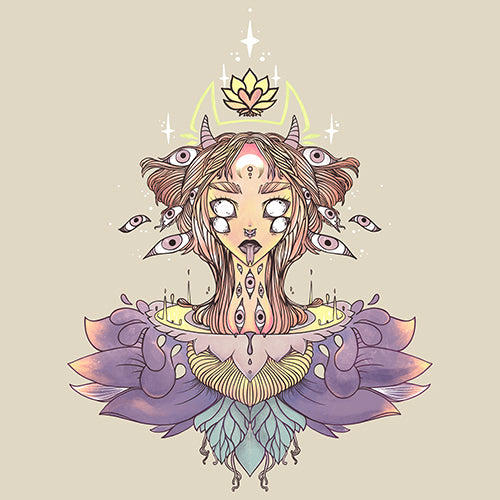 Sacred Lotus Creature, Matte Art Print Poster